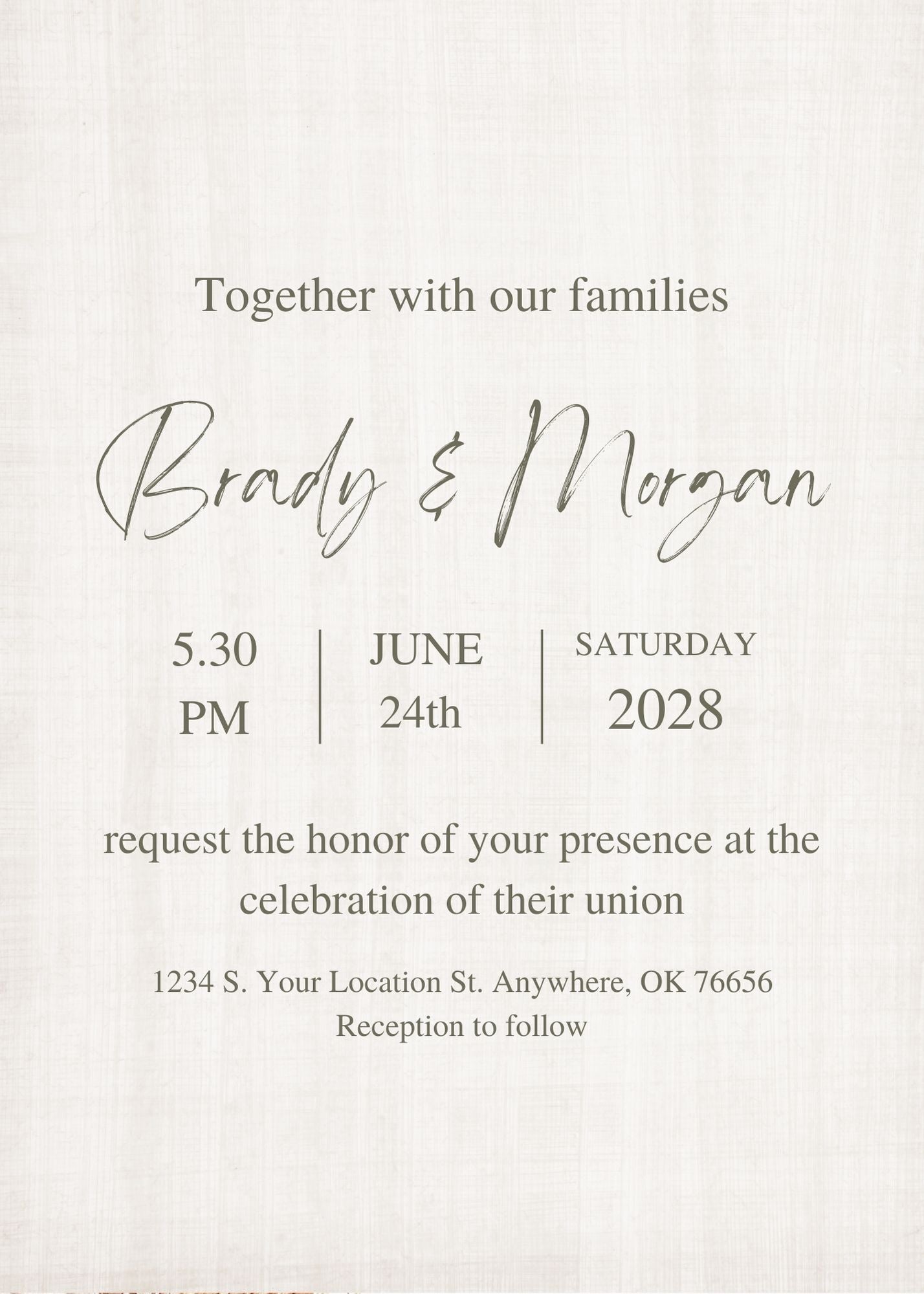 Simply Rustic Wedding Invitations