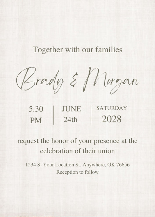 Simply Rustic Wedding Invitations