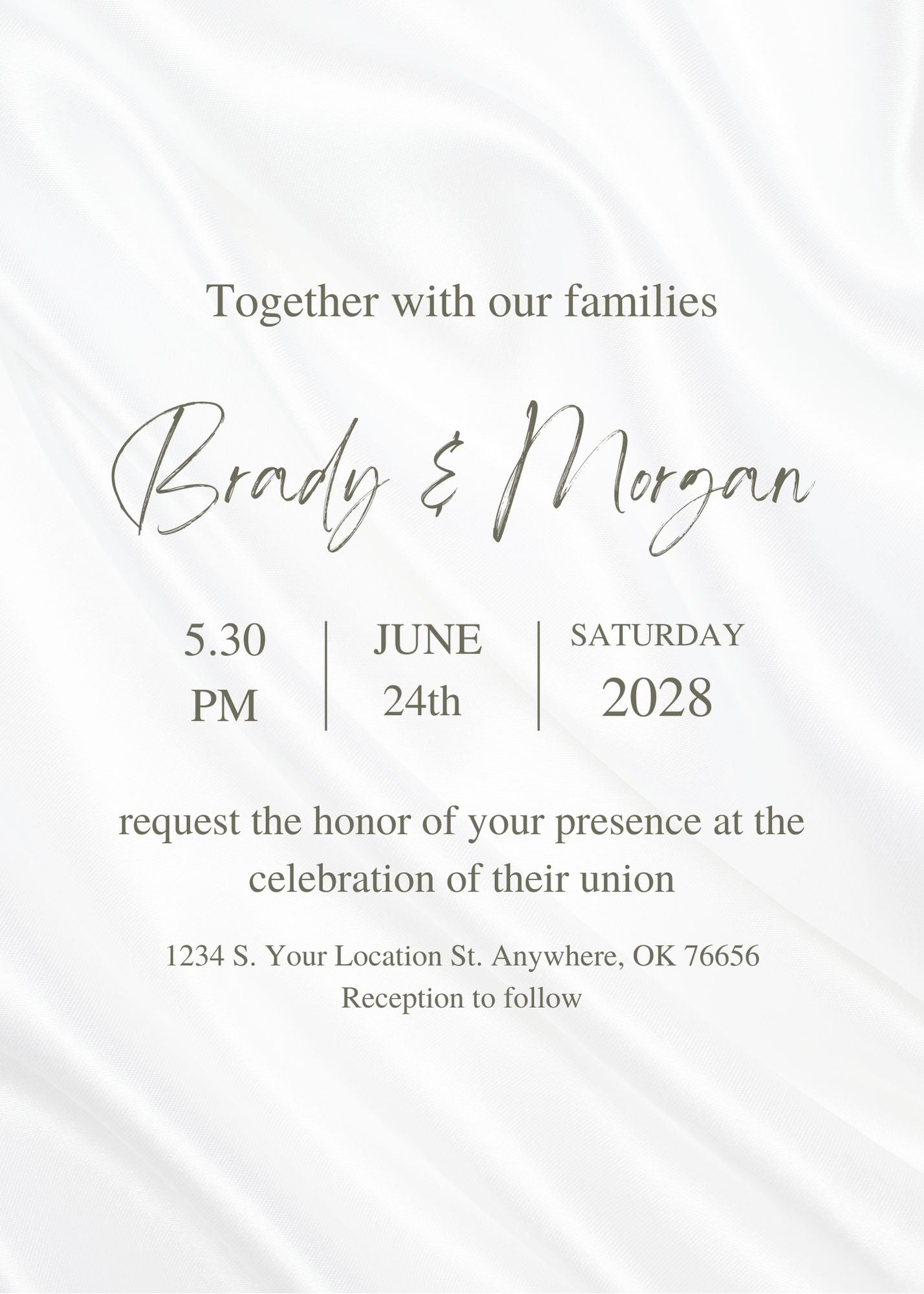 Silky Elegance Wedding Invitations